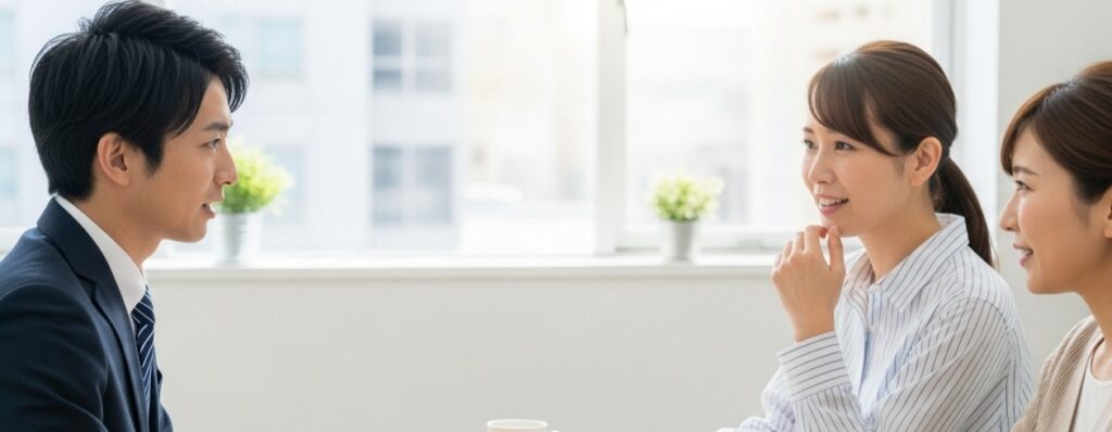 専門家に相談する女性2人