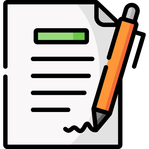 書類とペンを表すアイコン