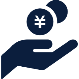 お金を受け取るアイコン