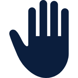 ストップ禁止の手のひらアイコン